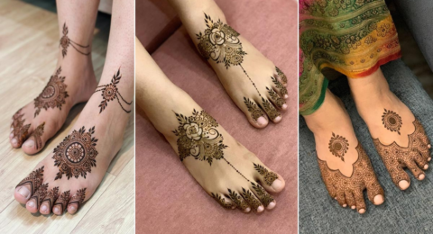 Stylish Leg Mehandi Design