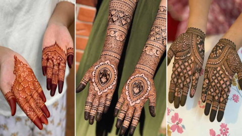 Mehndi design front hand: