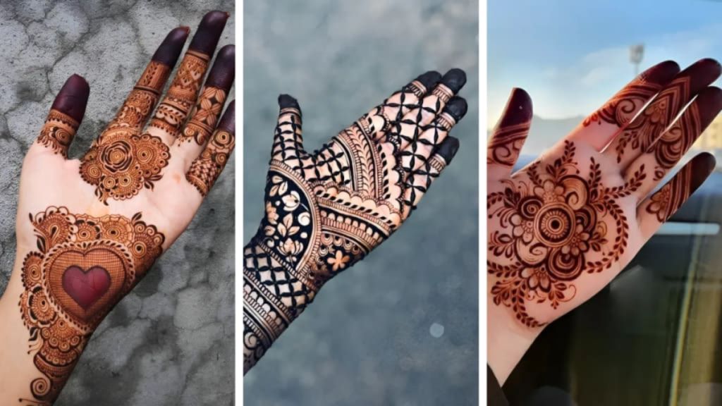 Mehndi design front hand:
