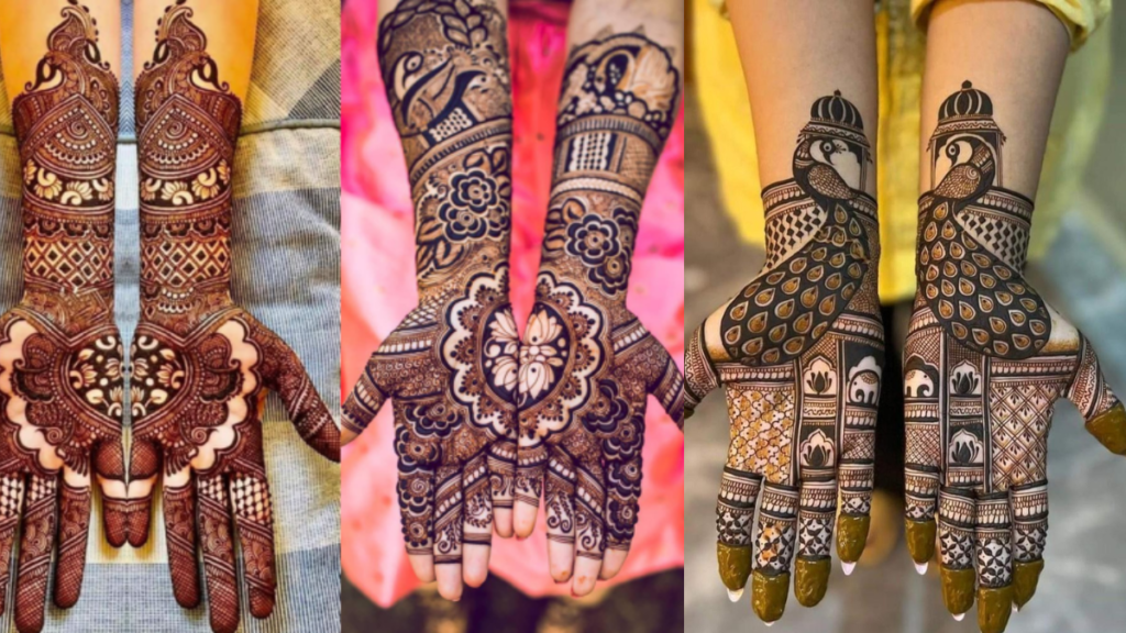 Mehndi design front hand: