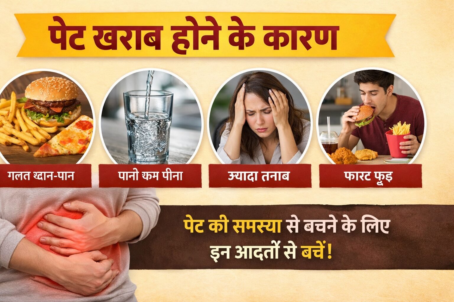 पेट खराब होने के कारण