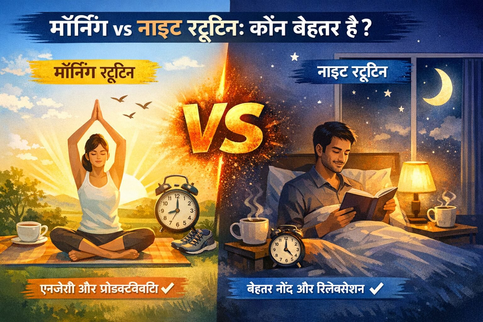 मॉर्निंग vs नाइट रूटीन: कौन बेहतर है?