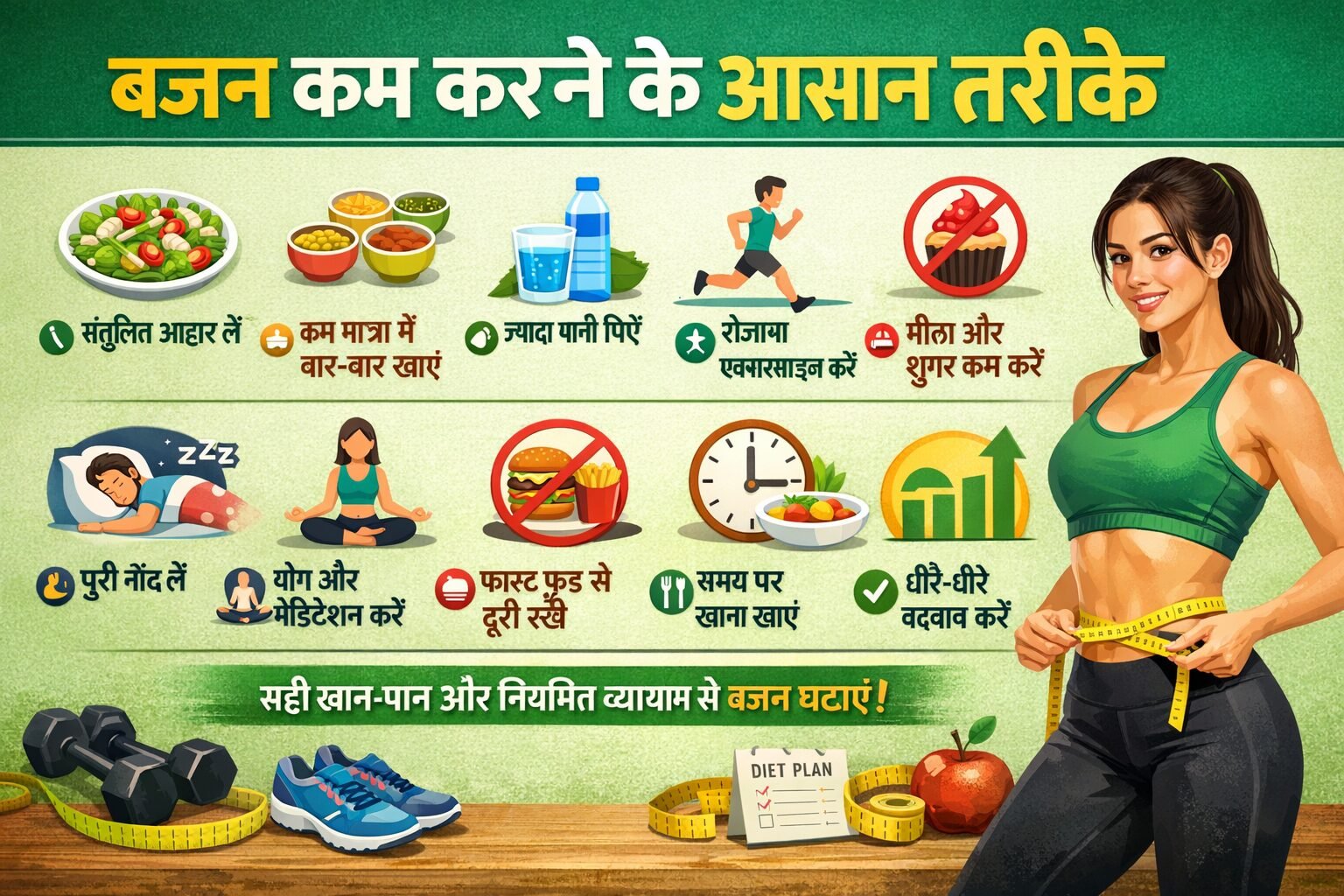 वजन कम करने के आसान तरीके