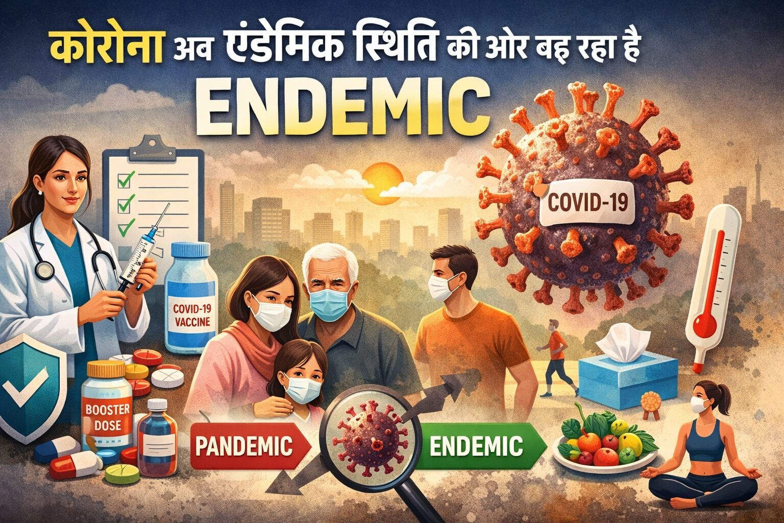 कोरोना अब एंडेमिक (स्थायी) स्थिति की ओर बढ़ रहा है