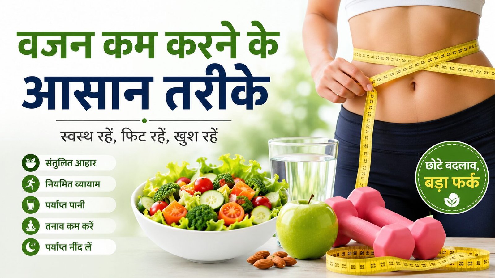 वजन कम करने के आसान तरीके