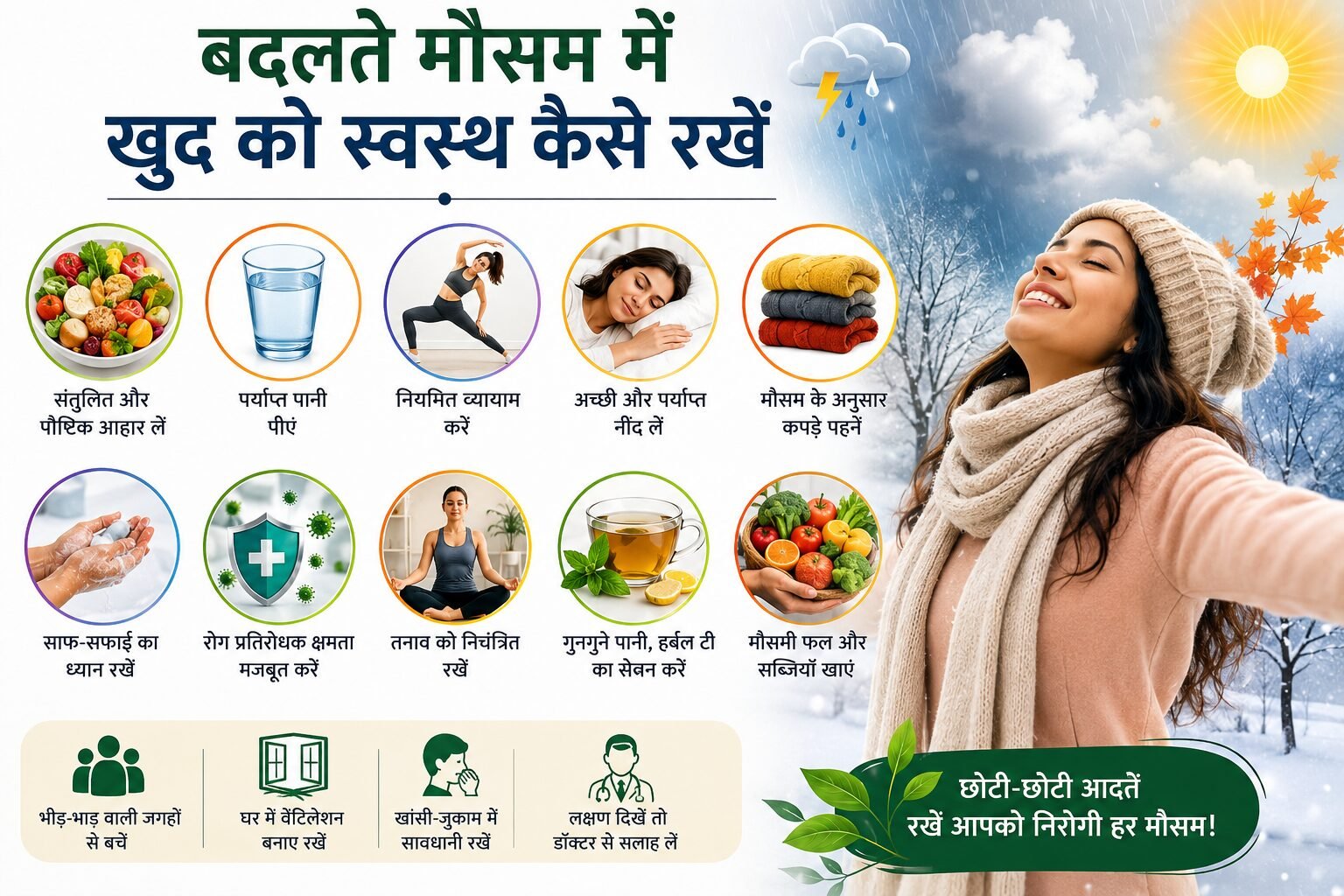 बदलते मौसम में खुद को स्वस्थ कैसे रखें