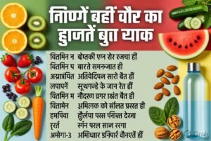 त्वचा और स्वास्थ्य के लिए सही भोजन: स्वस्थ शरीर और चमकदार त्वचा का रहस्य परिचय हमारे शरीर और त्वचा का स्वास्थ्य सीधे हमारे खान-पान पर निर्भर करता है। लोग अक्सर सुंदर और चमकदार त्वचा पाने के लिए कई प्रकार के उत्पादों का उपयोग करते हैं, लेकिन सही भोजन का प्रभाव सबसे अधिक और लंबे समय तक दिखाई देता है। यदि हम रोज़ाना संतुलित और पौष्टिक आहार लें, तो न केवल शरीर स्वस्थ रहता है बल्कि त्वचा भी प्राकृतिक रूप से चमकदार और स्वस्थ दिखाई देती है। 1. संतुलित आहार का महत्व संतुलित भोजन शरीर को आवश्यक पोषक तत्व प्रदान करता है। शरीर को विटामिन, प्रोटीन, मिनरल्स और फाइबर की जरूरत होती है। सही भोजन शरीर की कार्यक्षमता बढ़ाता है और त्वचा को अंदर से पोषण देता है। इसलिए भोजन में विभिन्न प्रकार के पोषक तत्व शामिल करना चाहिए। 2. फलों और सब्जियों का सेवन करें ताजे फल और हरी सब्जियाँ त्वचा और स्वास्थ्य दोनों के लिए बहुत लाभदायक होते हैं। इनमें विटामिन और एंटीऑक्सीडेंट पाए जाते हैं जो त्वचा को स्वस्थ रखने में मदद करते हैं। संतरा और नींबू – विटामिन C से भरपूर होते हैं। गाजर – त्वचा के लिए लाभकारी होती है। पालक और हरी सब्जियाँ – शरीर को आवश्यक पोषण देती हैं। 3. पर्याप्त पानी पिएँ पानी शरीर और त्वचा दोनों के लिए बहुत महत्वपूर्ण है। पर्याप्त पानी पीने से शरीर से विषैले पदार्थ बाहर निकलते हैं और त्वचा हाइड्रेट रहती है। पानी की कमी होने पर त्वचा रूखी और बेजान दिखाई दे सकती है। इसलिए दिन भर पर्याप्त मात्रा में पानी पीना चाहिए। 4. प्रोटीन युक्त भोजन लें प्रोटीन शरीर की कोशिकाओं की मरम्मत और विकास के लिए आवश्यक होता है। त्वचा को स्वस्थ रखने के लिए भी प्रोटीन महत्वपूर्ण भूमिका निभाता है। प्रोटीन के अच्छे स्रोत: दूध दही दाल अंडे सोयाबीन 5. विटामिन और मिनरल्स का महत्व स्वस्थ त्वचा और शरीर के लिए विटामिन और मिनरल्स बहुत जरूरी होते हैं। विटामिन A – त्वचा को स्वस्थ बनाए रखता है। विटामिन C – त्वचा की चमक बढ़ाने में मदद करता है। विटामिन E – त्वचा की नमी बनाए रखने में सहायक होता है। जिंक और आयरन – शरीर की मजबूती और त्वचा के स्वास्थ्य के लिए उपयोगी हैं। 6. जंक फूड और अधिक तेल वाले भोजन से बचें अधिक तला-भुना और जंक फूड शरीर और त्वचा दोनों को नुकसान पहुँचा सकता है। ऐसे भोजन से वजन बढ़ सकता है और त्वचा पर दाग, मुहाँसे तथा अन्य समस्याएँ हो सकती हैं। इसलिए घर का ताजा और पौष्टिक भोजन बेहतर विकल्प है। 7. नियमित जीवनशैली अपनाएँ सिर्फ अच्छा भोजन ही नहीं, बल्कि अच्छी दिनचर्या भी आवश्यक है। समय पर खाना, पर्याप्त नींद और हल्का व्यायाम शरीर और त्वचा दोनों को स्वस्थ बनाए रखते हैं। निष्कर्ष त्वचा और स्वास्थ्य को बेहतर बनाए रखने के लिए सही भोजन सबसे महत्वपूर्ण भूमिका निभाता है। यदि हम अपने आहार में फल, सब्जियाँ, प्रोटीन, पर्याप्त पानी और पोषक तत्वों को शामिल करें तथा अस्वस्थ भोजन से बचें, तो हमारा शरीर स्वस्थ और त्वचा प्राकृतिक रूप से सुंदर दिखाई देगी। स्वस्थ भोजन अपनाएँ और बेहतर जीवन की ओर कदम बढ़ाएँ।