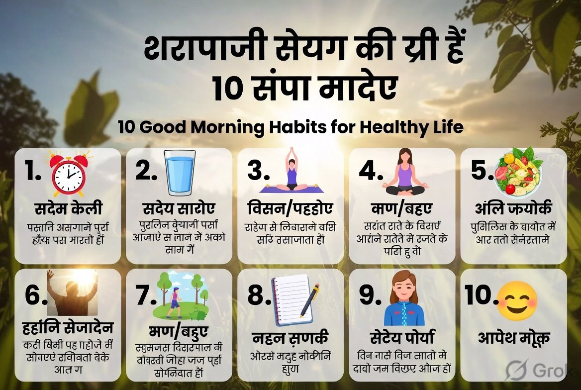 स्वस्थ जीवन के लिए सुबह की 10 अच्छी आदतें