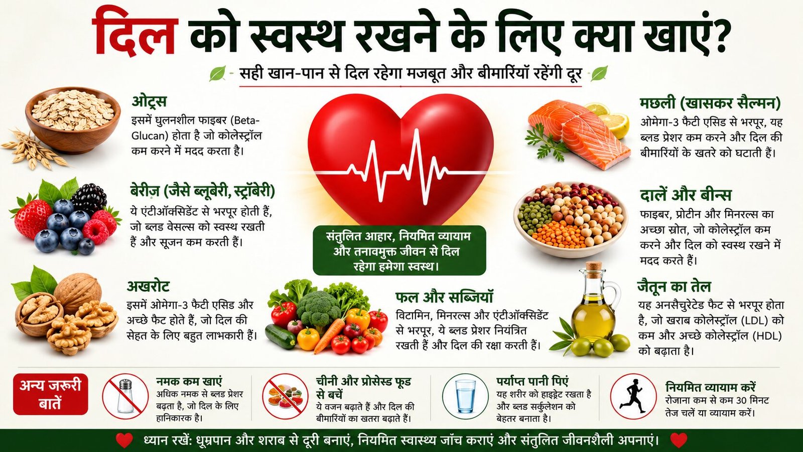दिल को स्वस्थ रखने के लिए क्या खाएं?