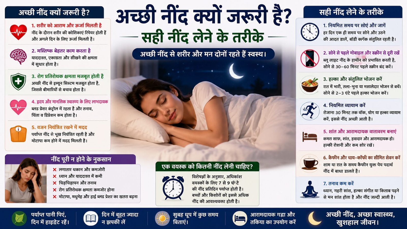 अच्छी नींद क्यों जरूरी है? सही नींद लेने के तरीके