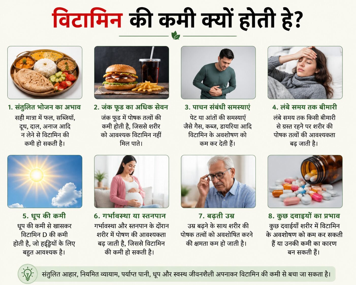 विटामिन की कमी क्यों होती है?