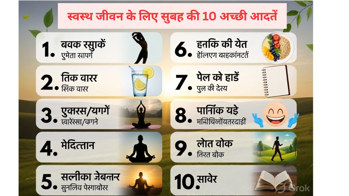 स्वस्थ जीवन के लिए सुबह की 10 अच्छी आदतें