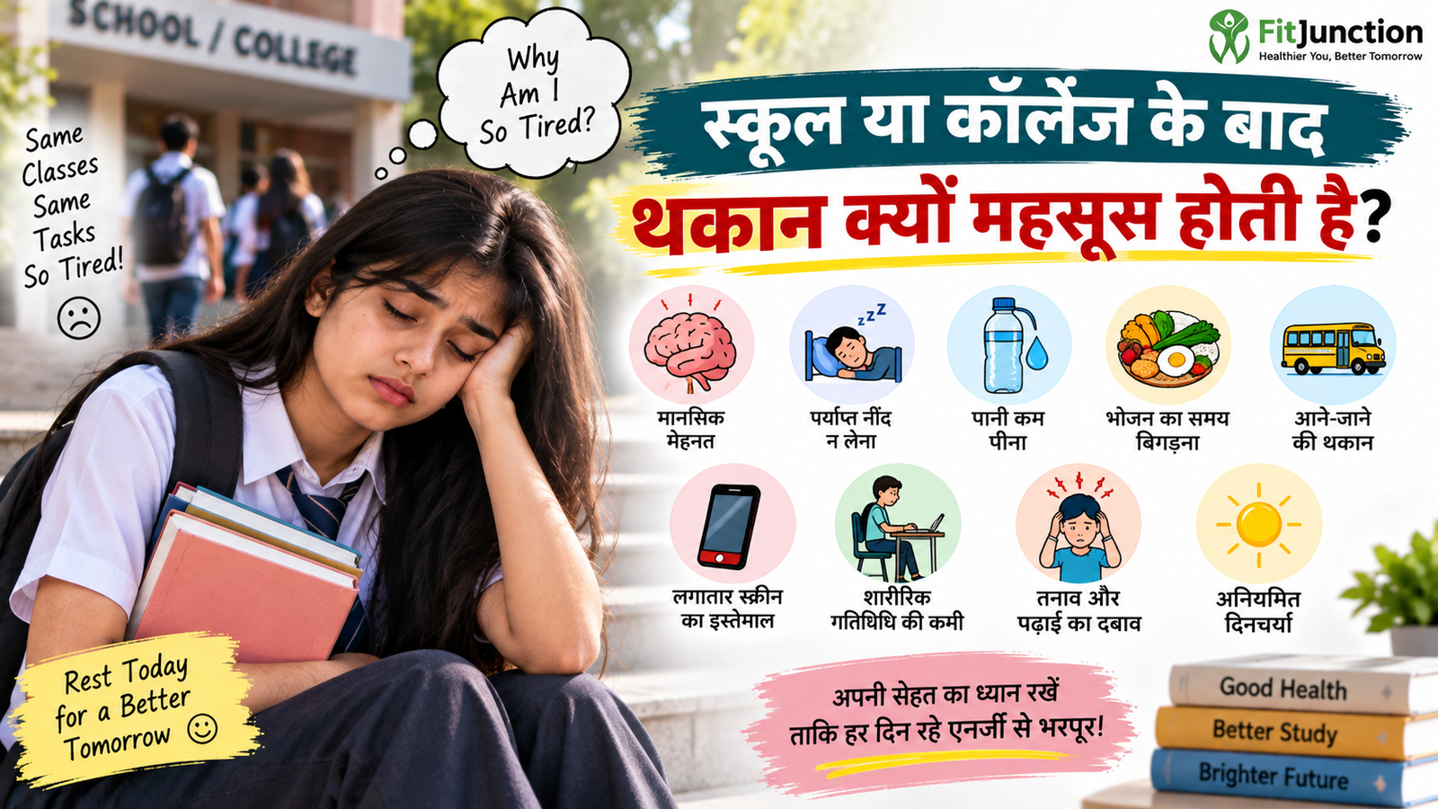 स्कूल या कॉलेज के बाद थकान क्यों महसूस होती है?