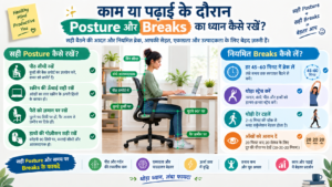 काम और पढ़ाई में सही Posture और Breaks
