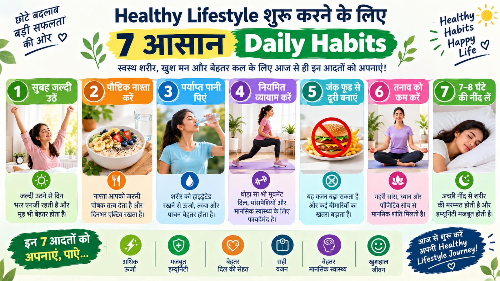 healthy lifestyle शुरू करने के लिए 7 आसान