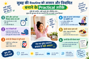 सुबह की Routine को आसान और नियमित बनाने के Practical तरीके