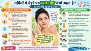गर्मियों में तैलीय त्वचा: कारण और उपाय
