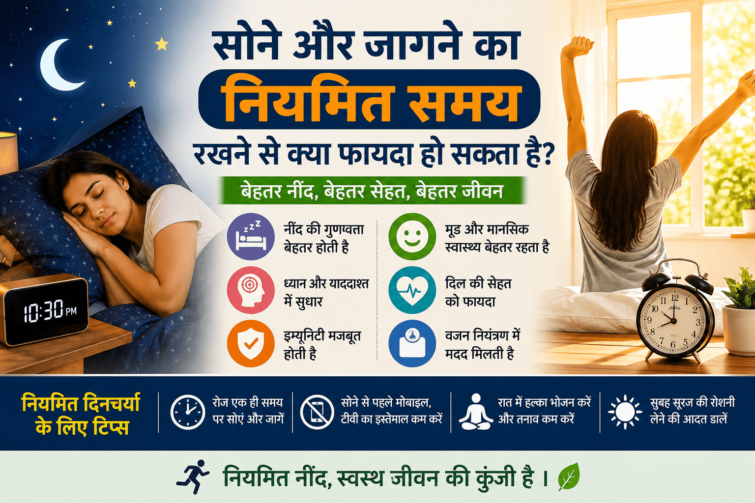 नियमित नींद, स्वस्थ जीवन