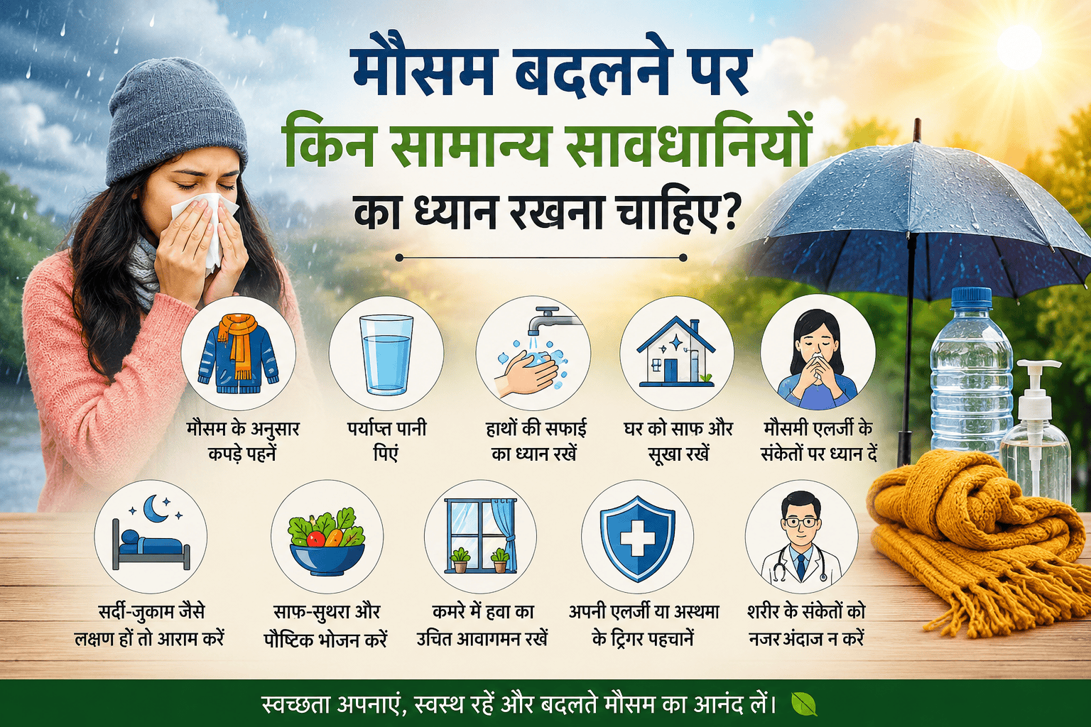 बदलते मौसम में स्वास्थ्य सावधानियाँ
