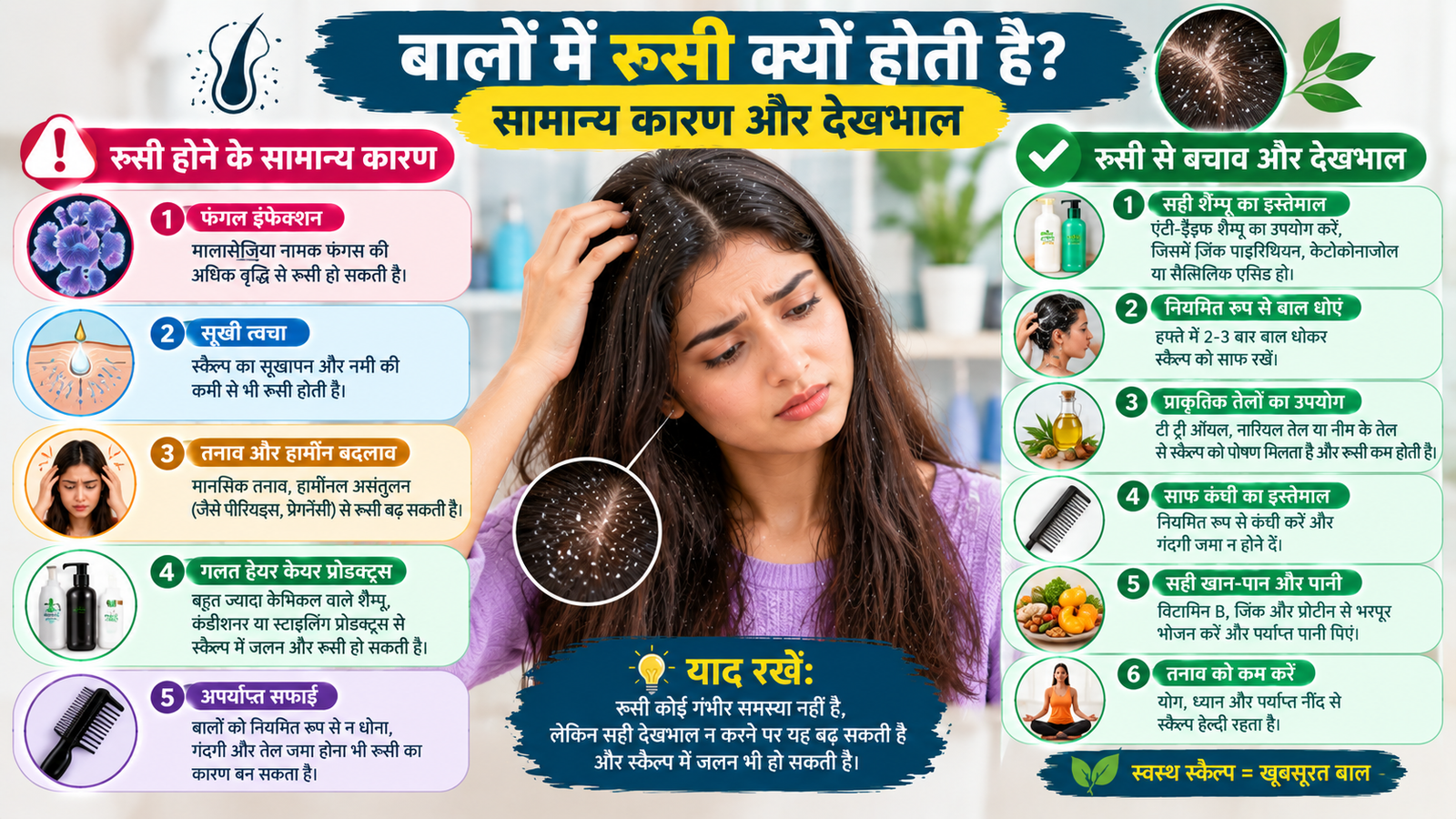 Dandruff Causes and Care Infographic