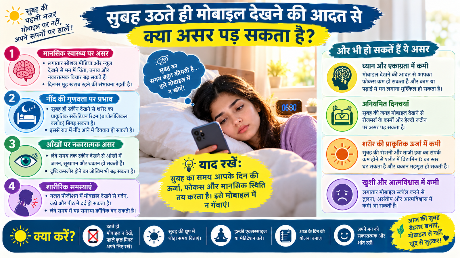 सुबह मोबाइल से पहले खुद से जुड़ें