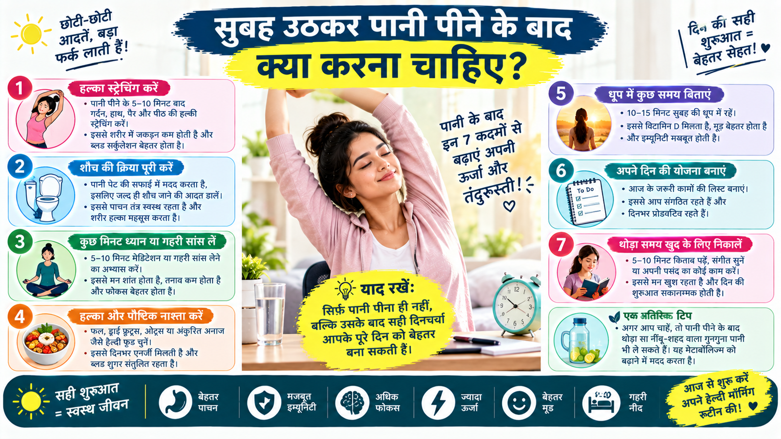 सुबह की 7 स्वस्थ आदतें