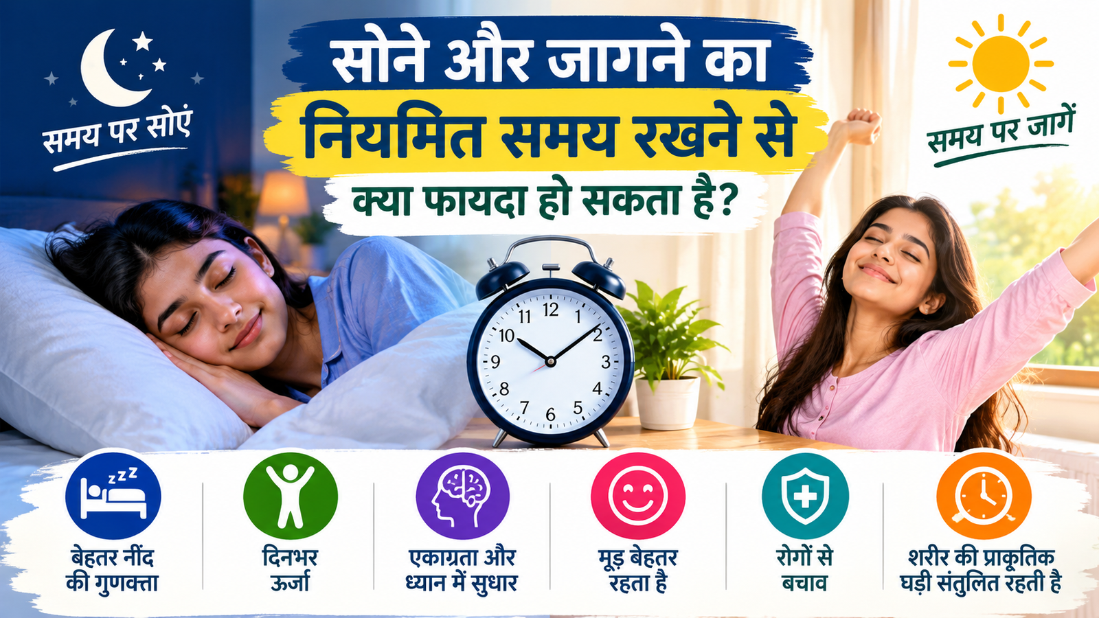 सोने और जागने का नियमित समय रखने से क्या फायदा हो सकता है