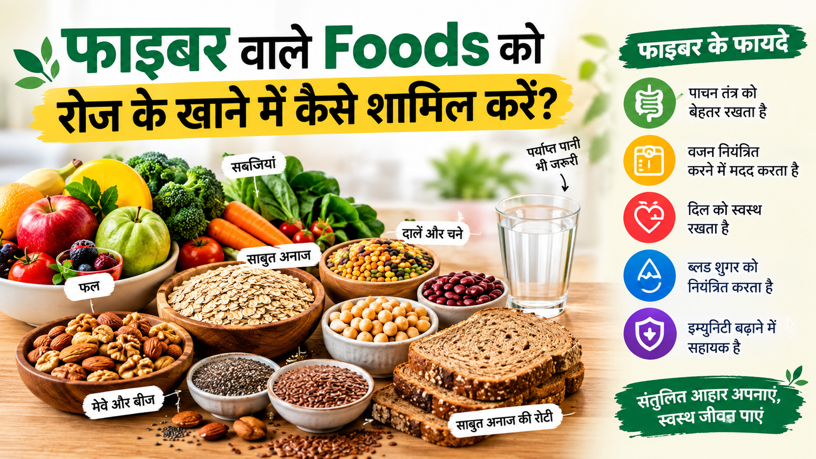 फाइबर वाले Foods को रोज के खाने में कैसे शामिल करें