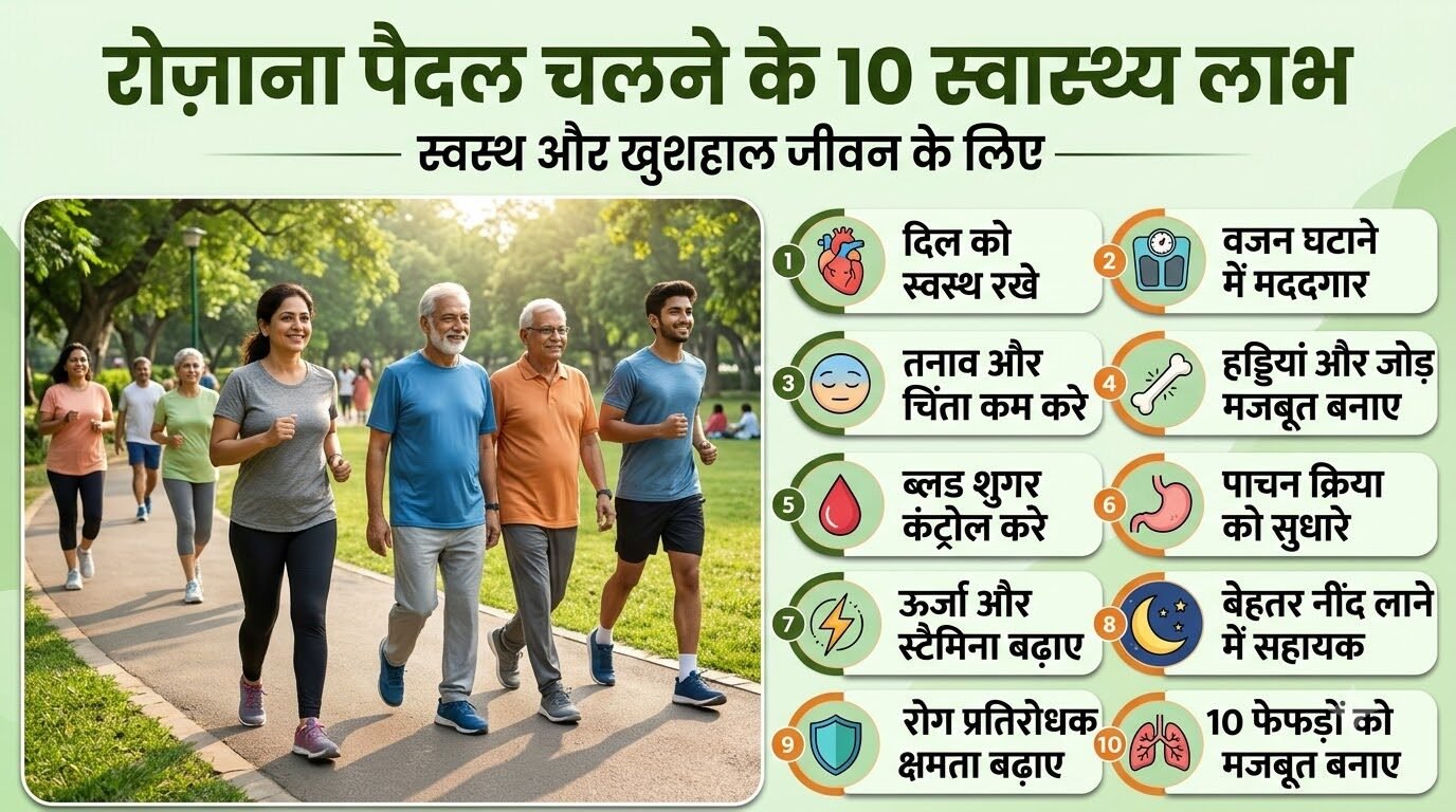 पैदल चलने के फायदे