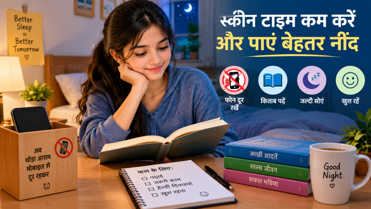स्क्रीन टाइम कम करने के लिए रात की Routine कैसे बनाएं? जानें आसान तरीके